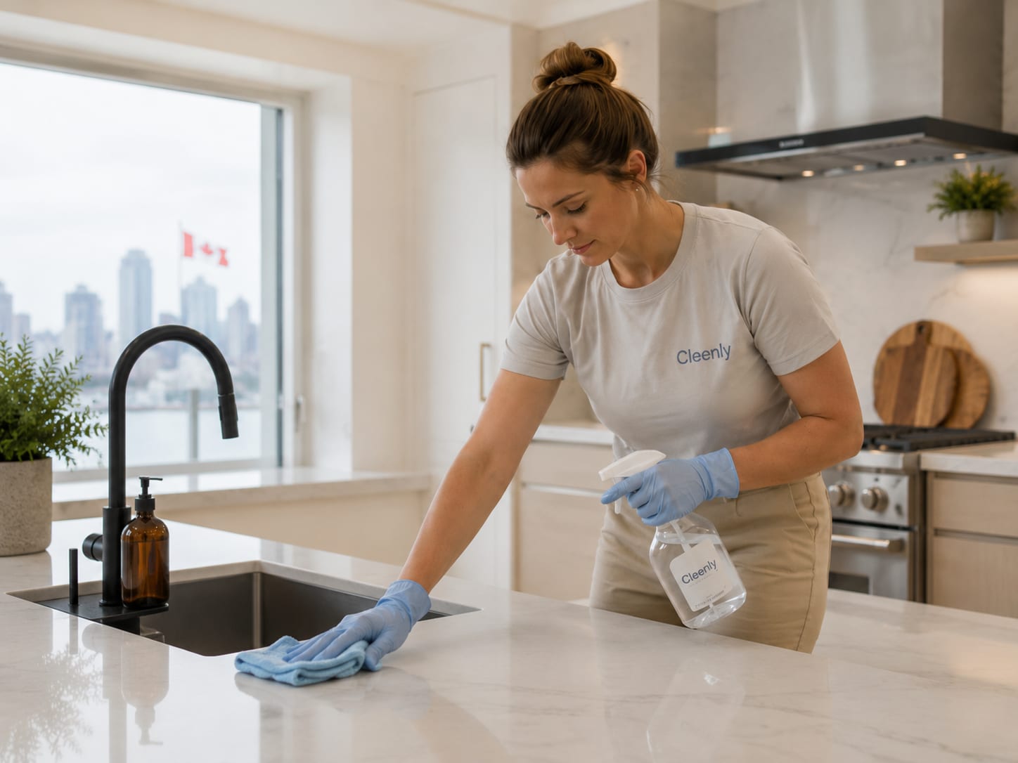 Softwashing a Calgary home's siding